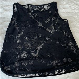 Black lace tank